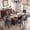 Dark, variant on LEHZROAJ Tufted Linen Upholstered Dining Chairs Set of 2,Wingback Side Chairs Button Tufted Back Solid Wood Legs,Farmhouse Kitchen Chairs for Dining Room,Living Room(Dark)