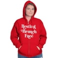 thumbnail image 3 of Resting Brunch Face Cute Funny RBF Women Plus Size Zipper Hoodie Brisco Brands 2X, 3 of 5