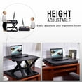 thumbnail image 4 of Giantex Height Adjustable Standing Desk, Sit Stand Desk, Desktop Elevating PC Laptop Workstation, Desk Riser Stand for Home Office, Black, 4 of 6