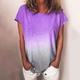 thumbnail image 5 of Fusipu Women T-shirt Tie Dye Loose Summer Relaxed Fit Crew Neck Tee Tops Streetwear, 5 of 8