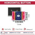 thumbnail image 2 of Horizontal Button - State Flag Mississippi - USA | Wearable Lapel Accessory, Travel Souvenir, Collectible Memorabilia, 2 of 9
