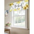 thumbnail image 6 of Valances for Windows Sunflower Bee Kind Rod Pocket Cafe Window Treatments Valance Curtains for Kitchen Bathroom Laundry Basement Windows 56"x16", 6 of 9