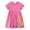 V112-Pink, variant on WhouRiu Girls Cartoon Graphic Dress Summer Short Sleeve Crew Neck Ruffle Dress Kids Casual Comfortable Cute Everyday Sundress,1-2 Years