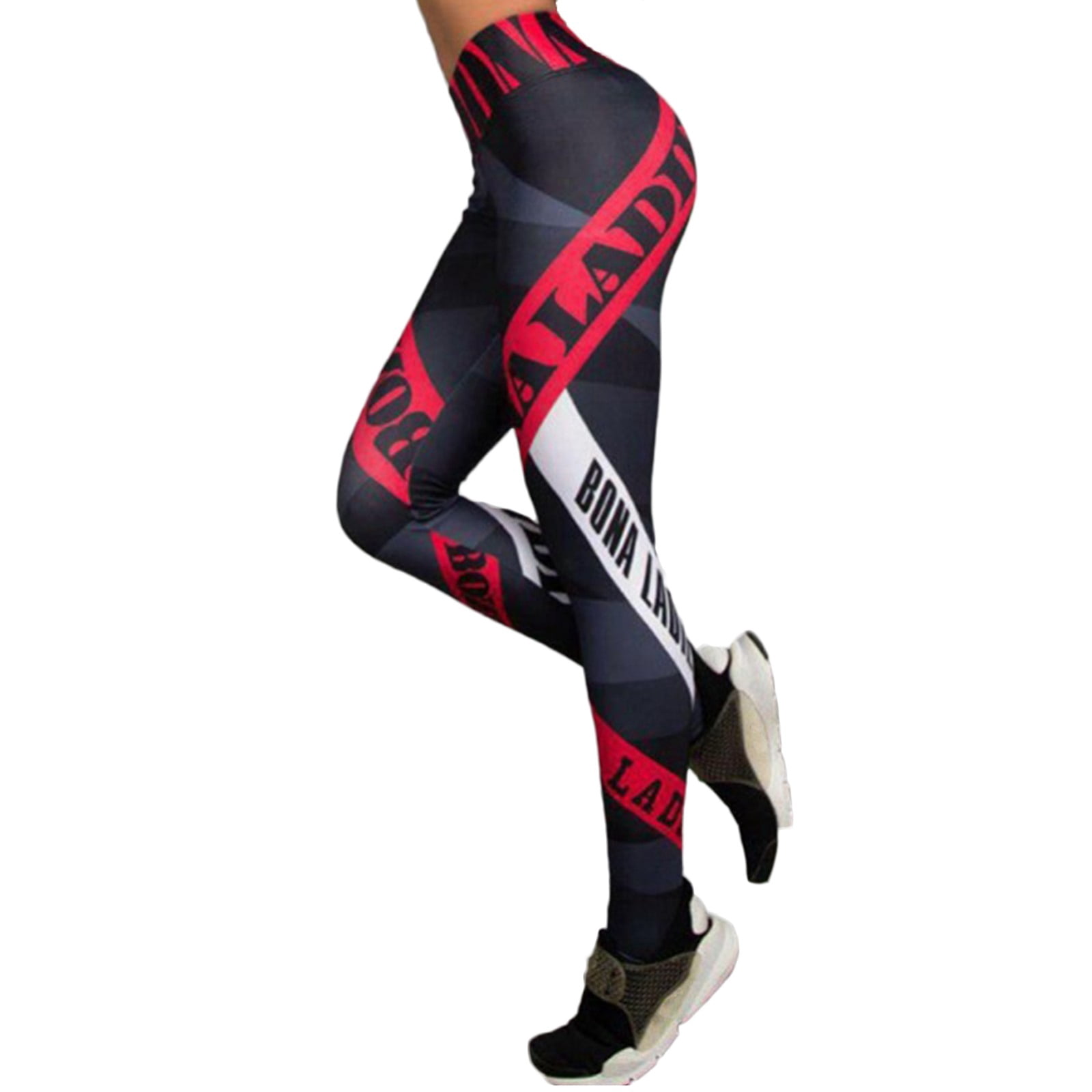 FITTOO High Waist Print Workout Running 