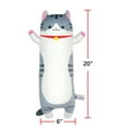 thumbnail image 6 of BenBen Long Cat Plush Pillow, Cat Stuffed Animal Body Pillow for Kids,20 in, Easter Basket Stuffers, 6 of 9