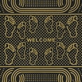 thumbnail image 6 of Ottomanson Easy Clean, Waterproof, Low Profile, Non-Slip Foot Step Indoor/Outdoor Rubber Doormat, 18" x 28", Gold, 6 of 7