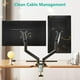 thumbnail image 3 of Soporte Doble Monitor WALI Negro con Brazo de Resorte de Gas Ajustable para Monitores de hasta 32 Pu, 3 of 9