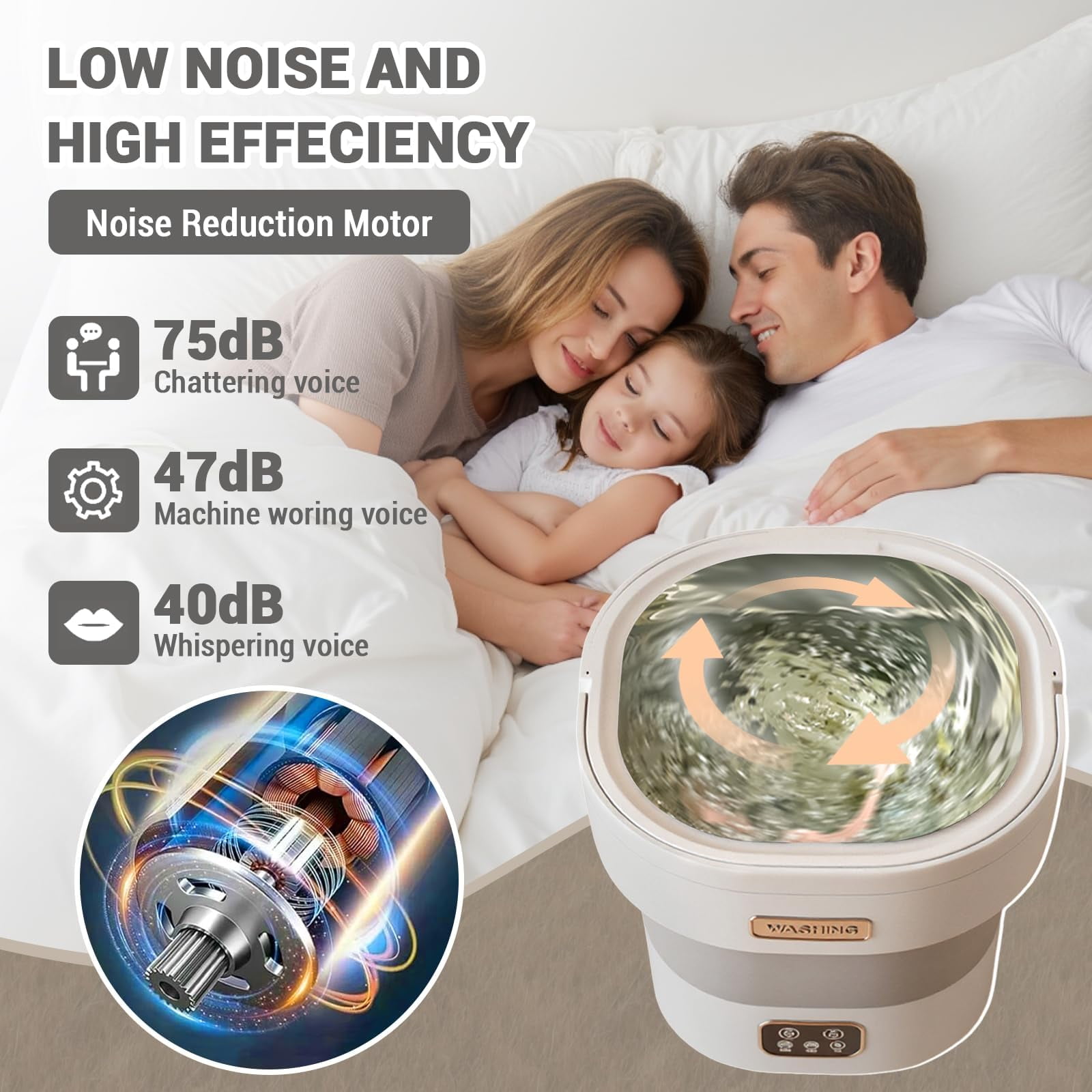 Mini Portable Washing Machine and Dryer, 12L Foldable Mini Washer with 4 Washing Modes & Spin Basket Deep Clean Underwear, Baby Clothes & Small Items Ideal for Dorms Travel Camping RVs