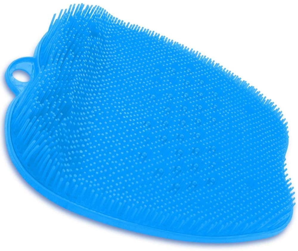 Shower Foot Massager Scrubber - Improves Foot Circulation & Reduces Foot Pain - Soothes Tired Achy Feet and Scrubs Feet Clean - Non Slip with Suction Cups