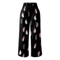 thumbnail image 3 of WILLBEST Pantalones Casuales elegantes para Mujer - Pantalones Anchos Estampados de Verano Europeo 2023 con Cinturón Elástico y Cintura Alta para Damas Modernas Chica, 3 of 3