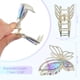 thumbnail image 4 of 2.76 x 1.57 x 2.36 pulgadas, pasadores de mariposa con diamantes de imitación, bonitos pasadores de metal antideslizantes con diamantes de imitación, para niñas y mujeres, color morado, 4 of 7