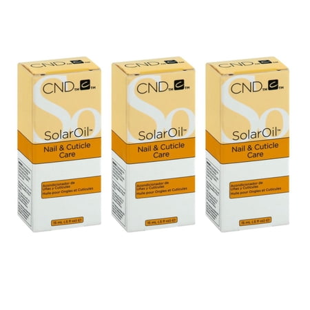 CND Solar Oil - Nail & Cuticle conditioner 0.5 oz Pack of 3