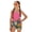 Frangipani Plumeria Flower Pink, variant on SEANATIVE Girls Swimsuits One-Piece Bathing Suit with Mesh Cover Up Skirt Lightweight Soft Swimwear Cut Out Design Beachwear with Adjustable Strap, Size 7-8, Tropical Monstera Leaf Green