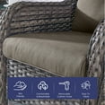 thumbnail image 5 of POCASSY Outdoor Deep Seat Cushion Set, 25 x 21.65, Water Repellant, Fade Resistant, Deep Seat Bottom and Back Cushion for Chair, Sofa, and Couch, Gray, 5 of 7