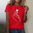 thumbnail image 2 of Ruyang Women Summer Tops, Womens Rainbow Graphic T-Shirt Summer Short Sleeve Crew Neck Blouse Funny Graphic Loose Tees Tops, 2 of 4