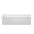 thumbnail image 2 of Wyndham Collection WCBTW16030R18MBTRIM 60 x 30 x 18 in. Grayley Alcove Bathtub with Right-Hand Drain & Overflow Trim, Matte Black & White, 2 of 7