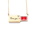 thumbnail image 1 of Chinese National Emblem Red Symbol Letter Envelope Necklace Pendant Jewelry, 1 of 3