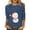 Blue, variant on Fiaer Womens T Shirts Chritmas 3/4 Sleeve Plus Size Snowman Tshirts Crew Neck Trendy Baggy Casual Casual Tops Sky Blue XL