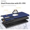 thumbnail image 5 of Shockproof Case for Samsung S22 Ultra 5G, [Embedded Finger Ring] Military Grade Phone Case Cover with Reinforced Metal Stand Kickstand [Support Magnetic Car Holder] for S22 Ultra, Blue, 5 of 13