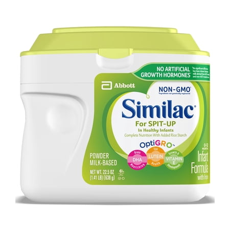 Similac For Spit-Up Infant Formula With Iron, 22.5-oz Tub, Pack of 6