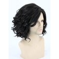 thumbnail image 5 of Peluca Topcosplay para hombre, pelo corto, rizado, negro, para cosplay, 5 of 5