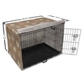 thumbnail image 6 of Hearts Dog Crate Cover, Animal Skin Leopard Print Along Mandala Style Ornaments Rhythmic Pattern, Easy to Use Pet Kennel Cover Small Dogs Puppies Kittens, 7 Sizes, Cocoa Pastel Green Tan, by Ambesonne, 6 of 6