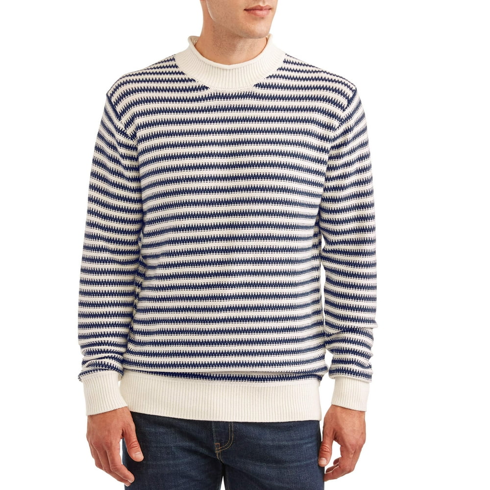 Men's and Big Men's Stripe Sweater, up to Size 3XL
