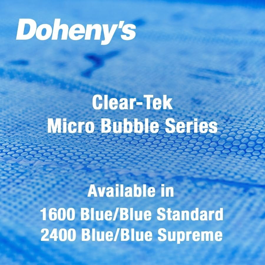 Doheny's Clear-Tek Micro Bubble Solar Pool Cover for Above Ground Swimming Pools | Increase Solar Energy Absorption, Retain Heat, Reduce Evaporation, Reduce Heat Loss & Save, 12 ft Round Blue 1600