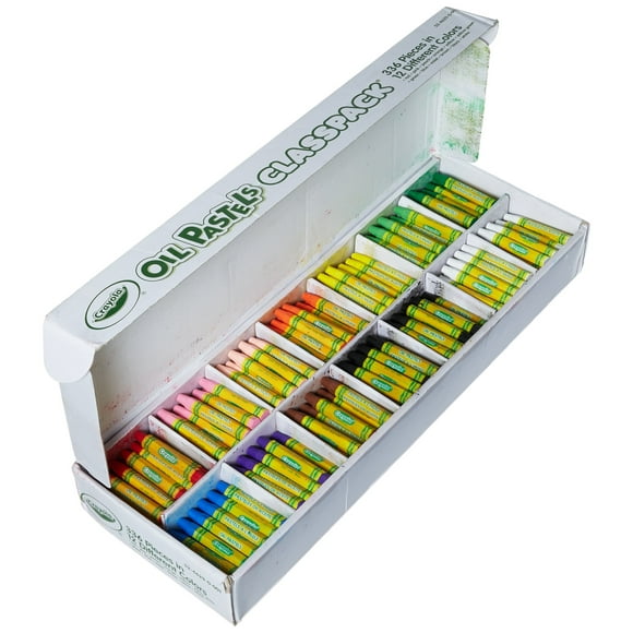 Crayola. 524629 Oil Pastels 12-Color Set  Assorted  336/Pack