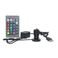 thumbnail image 1 of FSLiving USB-Powered Mini LED Spotlight 360°Rotatable Display Lamp Dimmable Remote Control RGB Mode Black Shell with USB Cable Accent Lighting Jewelry Showcase Cabinet Lego Model - 1 Pack, 1 of 6