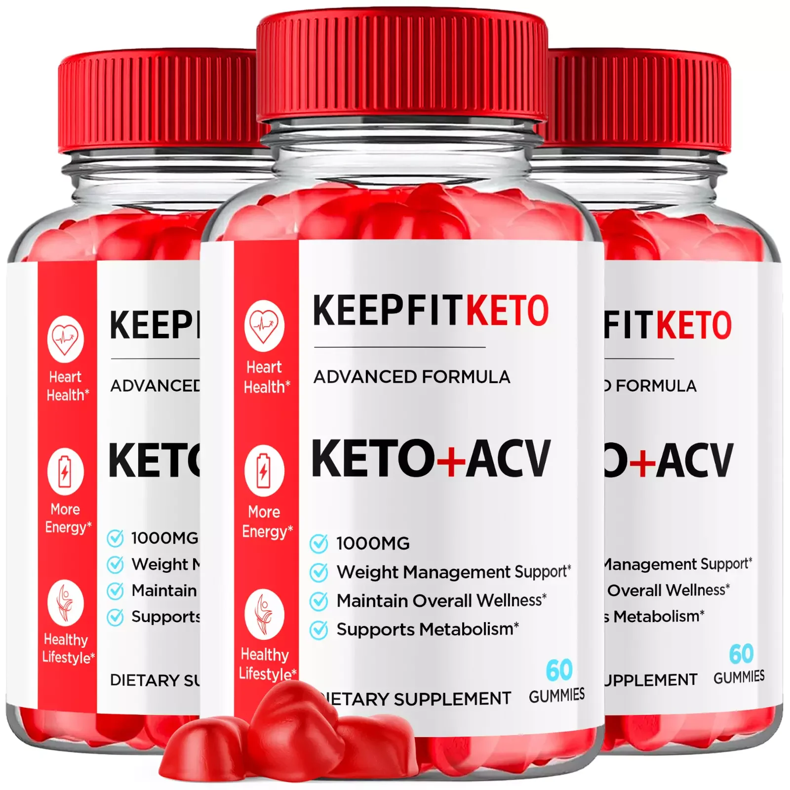 Keepfit Keto ACV Gummies Maximum Strength Weight Management Supplement 180 Gummies