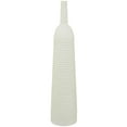 thumbnail image 5 of DecMode 36" Ribbed Tapered Cone Floor White Metal Vase, 5 of 11