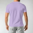thumbnail image 5 of America 250 Shirts for Men Independence Day Usa Flag Print Crew Neck Short Sleeve Shirts Big and Tall Relaxed Fit Comfy Beach Vacation Tshirt, Purple, #01 Purple, 5 of 6