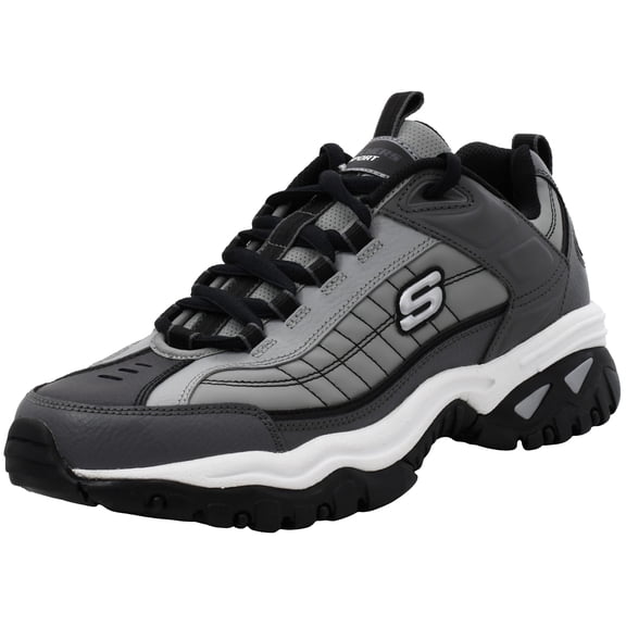 Skechers Energy Afterburn Lace-Up Sneakers, Mens Athletic Shoes with Leather and Mesh Upper