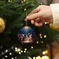 thumbnail image 5 of BOBOMOTI Christmas Nativity Scene Ornaments 3D Wooden Acrylic Nativity Christmas Ornaments Tree Decorations Christmas Party Decor Clearance, 5 of 6