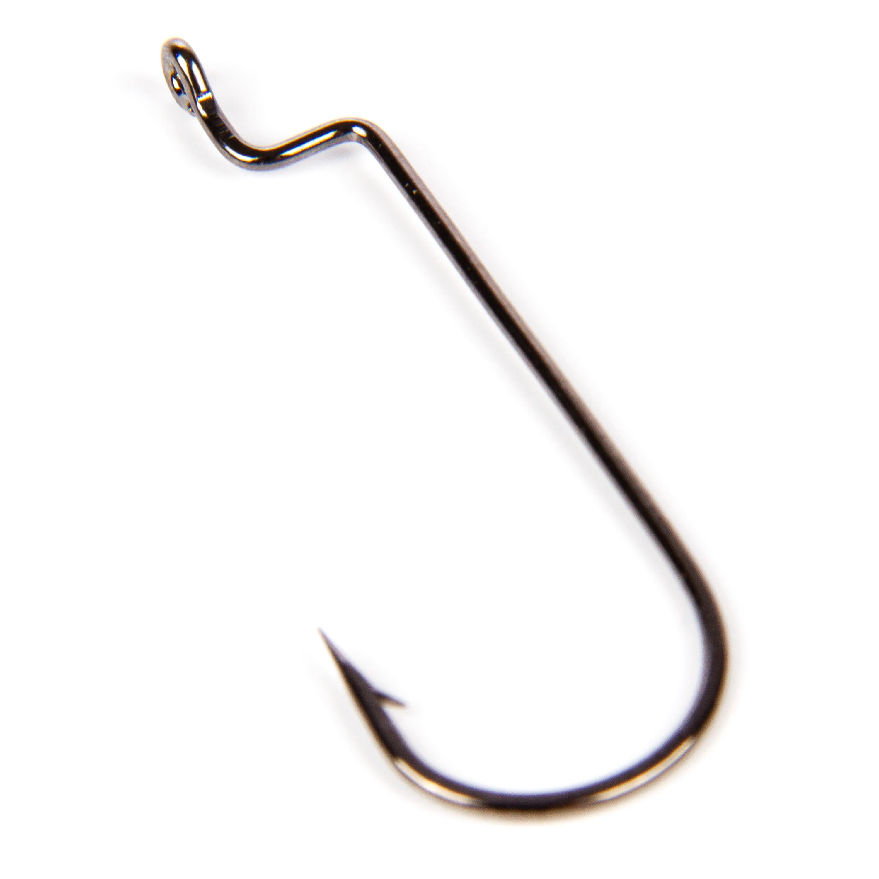 (10 pack) Ozark Trail Offset Worm Fishing Hooks, Size 2/0, High-Carbon Steel, 5-Pack