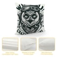 thumbnail image 4 of Orinice Throw Pillow Cover Portrait of Owl Wearing Retro Motorcyclist Helmet and Neckerchief  Pillowcase Home Decorative Square Pillow Case Cushion Cover White, 4 of 5