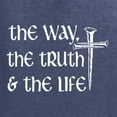 thumbnail image 5 of Wild Bobby The Way, The Truth & The Life Inspirational/Christian Men Graphic Tee, Vintage Heather Navy, Large, 5 of 5