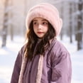 thumbnail image 2 of Faraee Kids Fuzzy Winter Trapper Hat Plush Ear Flap Hat with Tie Strings Soft Windproof Warm Snow Hat for Boys Girls Cold Weather 2‑8Y, 2 of 6