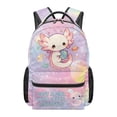 thumbnail image 2 of Jeiento Girls School Backpack 16 Inch Space Axolotl Lightweight Water-Resistant Polyester Bookbag with Multiple Pockets for Elementary School, Casual Travel Daypack, 2 of 7