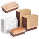 thumbnail image 1 of 50 moldes de papel para pan, moldes de papel desechables para hornear con tapas de plástico, moldes para pan de 5,9 × 2,6 × 2 pulgadas, cajas de almacenamiento de papel rectangulares para productos pa, 1 of 5