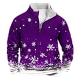 thumbnail image 1 of Sudadera sin capucha para hombre, informal, a la moda, con cuello alto, estampado, cremallera, jersey de manga larga, blusa de poliéster para hombre, 1 of 3