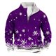 thumbnail image 1 of Sudadera sin capucha para hombre, informal, a la moda, con cuello alto, estampado, cremallera, jersey de manga larga, blusa de poliéster para hombre, 1 of 3