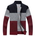 thumbnail image 5 of Suéter grueso con forro polar para otoño e invierno, cárdigan de punto de abeto, chaqueta de manga larga, moda masculina, cálida para jóvenes, 5 of 5