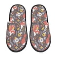 thumbnail image 2 of KLL Foxes Slippers for Women Men House Slip on Indoor Outdoor Bedroom Furry Fleece Lined Ladies Comfy Anti-Skid Rubber Hard Sole-Large, 2 of 8