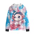thumbnail image 4 of KUIFORTI Space Axolotl Girls Sweatshirt Hoodie 6-7 Soft Comfortable Zip Up Hoodie Sweatshirt for Girls Fleece-Lined Casual Long Sleeve Jacket for Outdoor Activities, 4 of 6