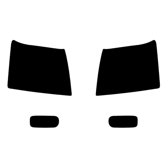 Rvinyl Headlight Tint Covers Compatible with Cadillac Escalade 2002-2006 - Blackout Smoke