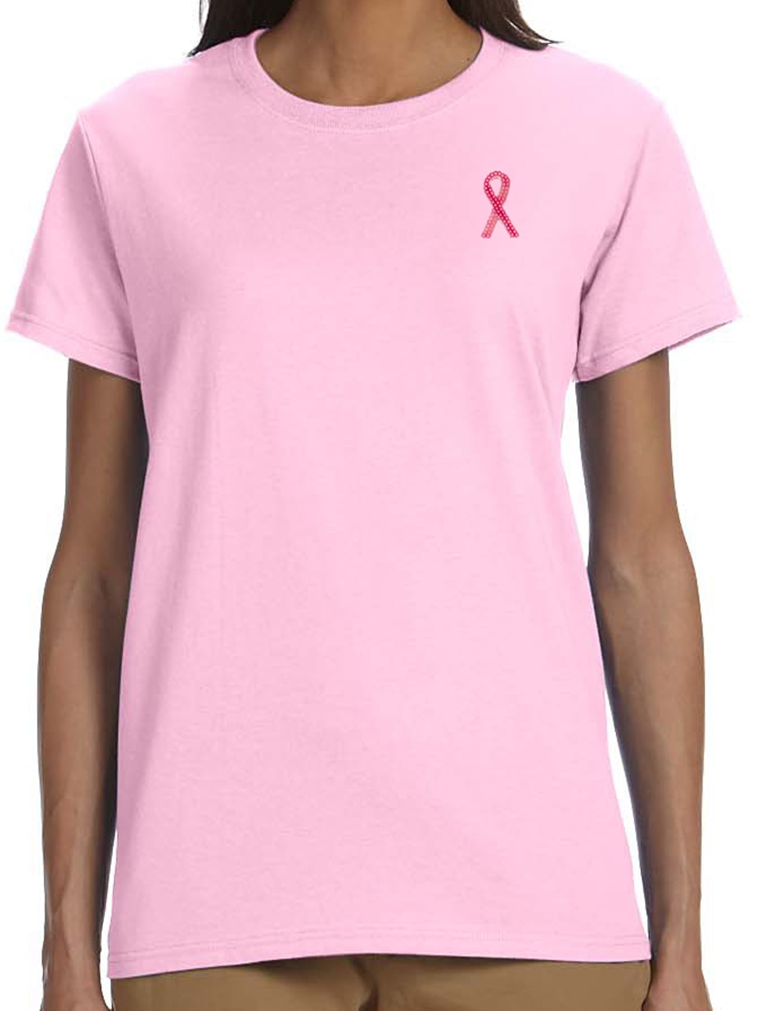 Hope Breast Cancer Ribbon Non-Glitter Short Sleeve Shirt Breast Cancer Awareness Shirt