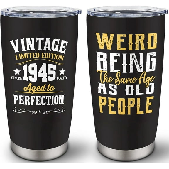 80th Birthday Gifts for Men Women, 1945 Birthday Gifts, 80 Years Old Birthday Gifts, 80th Birthday Gifts Ideas, Cool 80th Birthday Gifts, Turning Age 80 Birthday Gifts 20 oz Tumbler