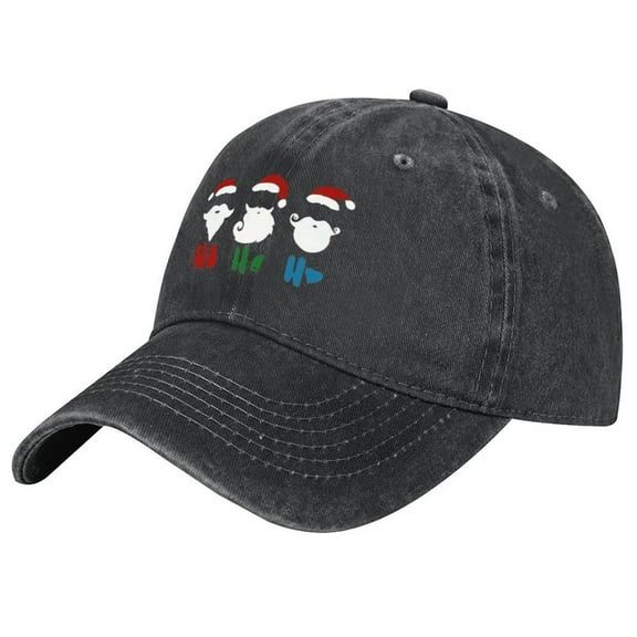Unisex Retro Washed Christmas Hat,Holiday Baseball Cap, Santa Claus And Animal Patterns,Adjustable Sun Hat,Perfect For Christmas New Year Celebrations